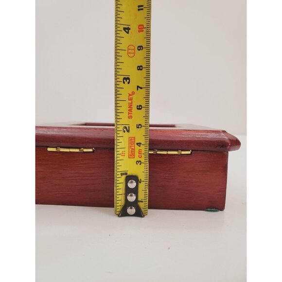 Vintage Gunther Mele 1970's wooden jewelry box. Jewellery with mirror . Vintage - Picture 10 of 10